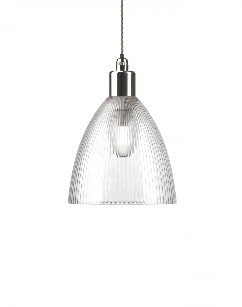 Medium Bathroom Pendant Light - Nickel, Glass