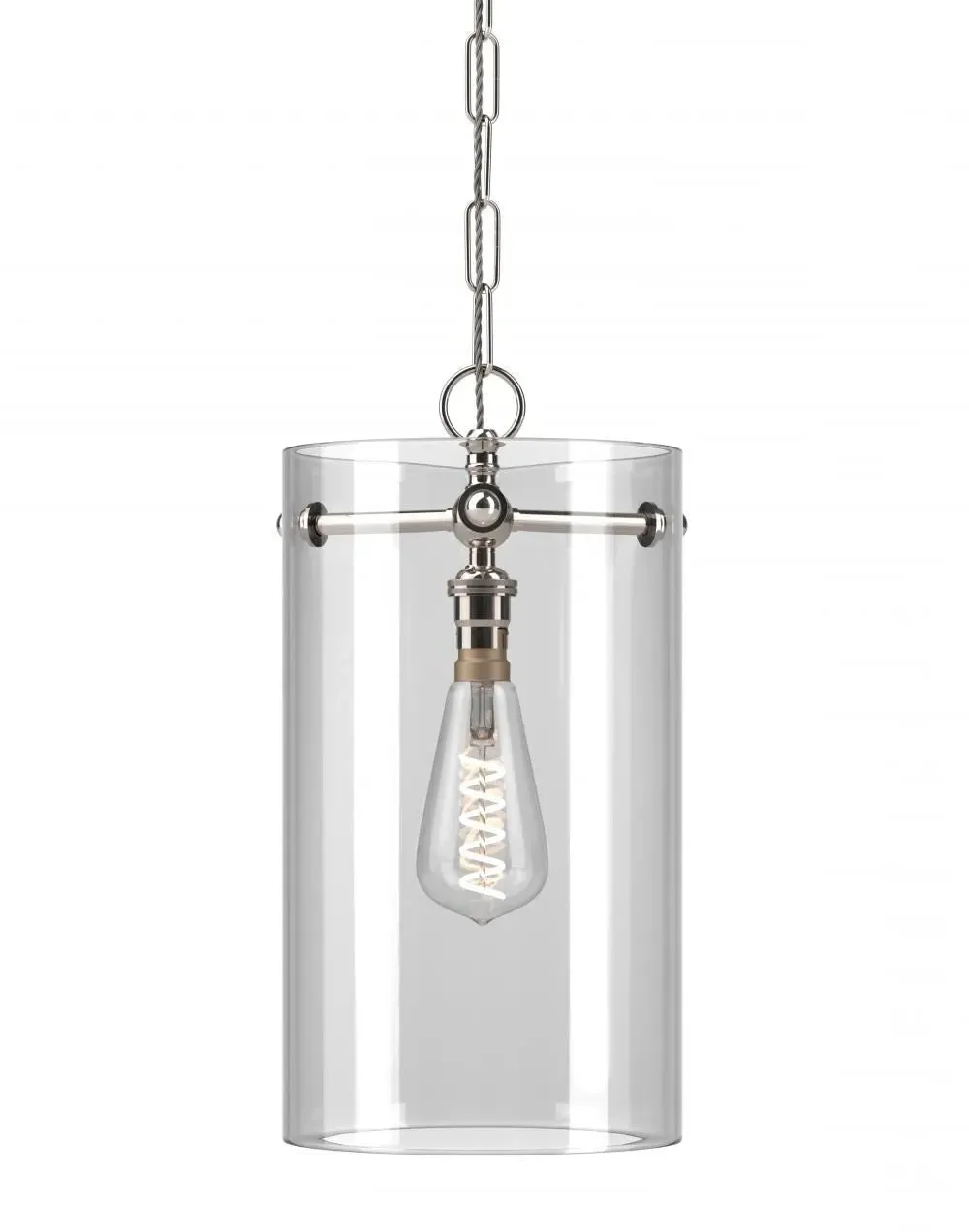 Medium Pendant Light - Nickel, Metal
