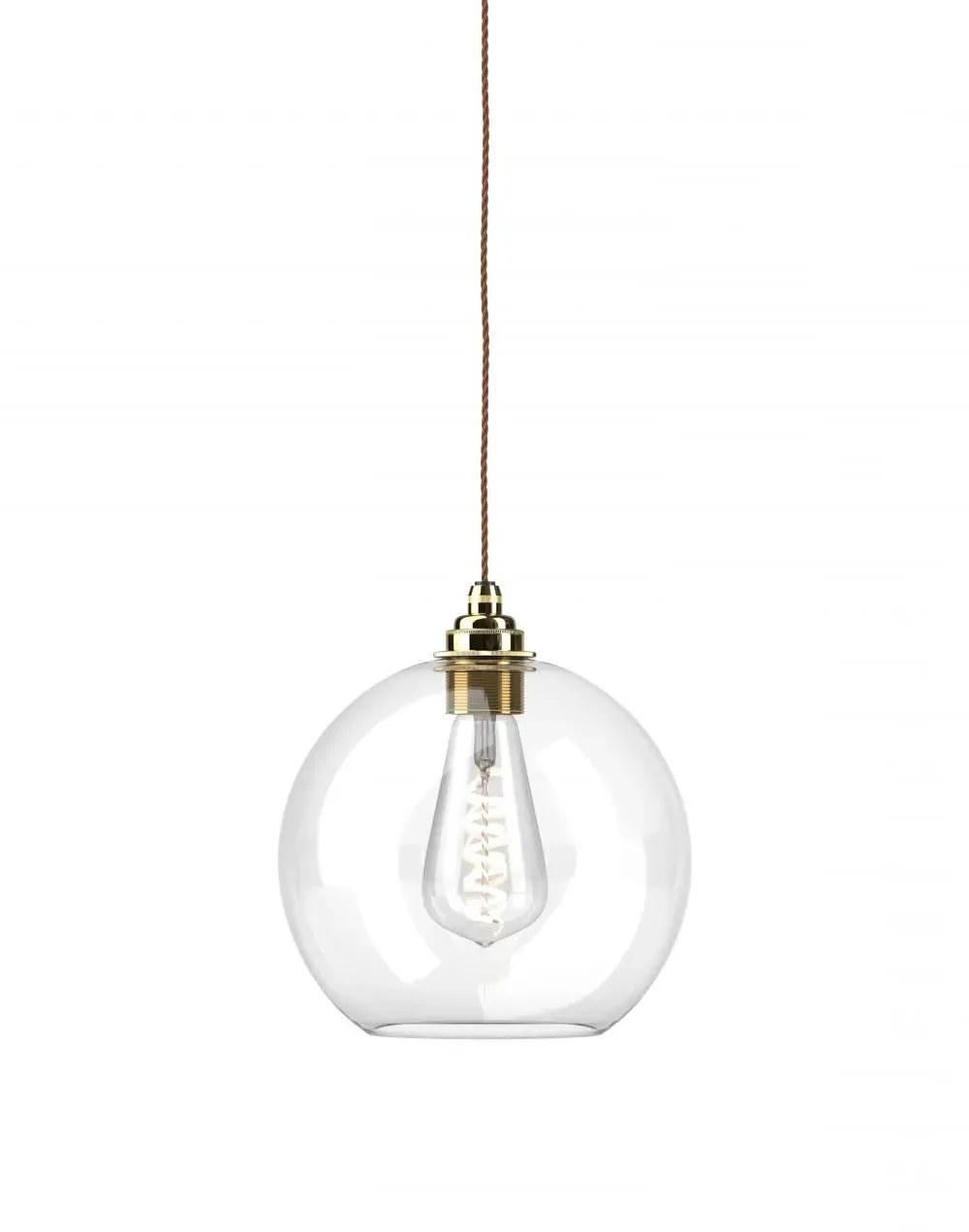 Medium Pendant Light - Polished Brass, Glass