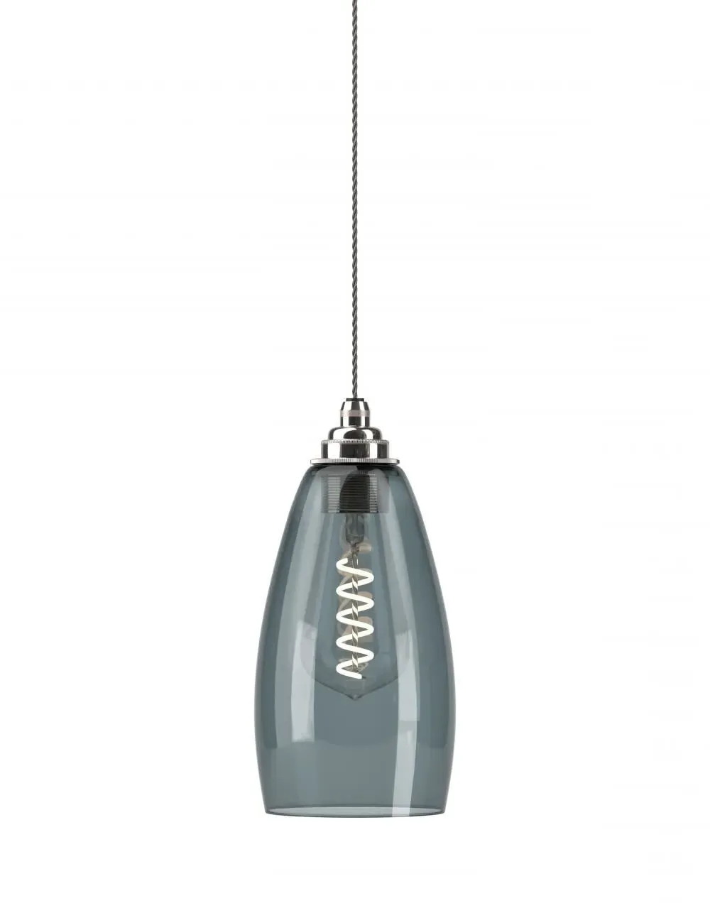Medium Pendant Light Smoked Glass - Nickel