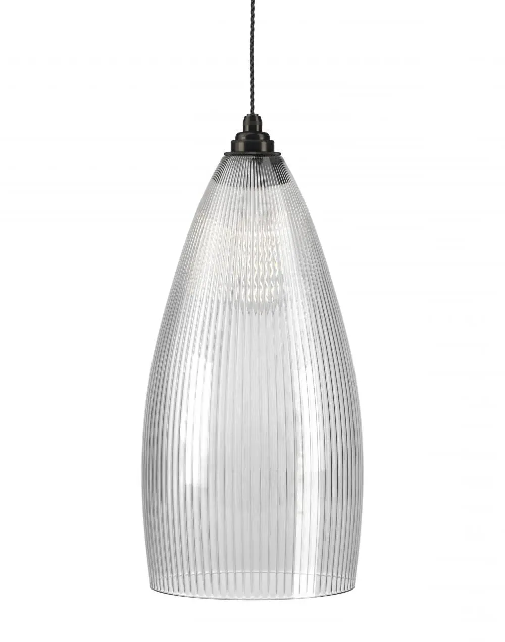 Medium Pendant Light with Clear Glass - Brass