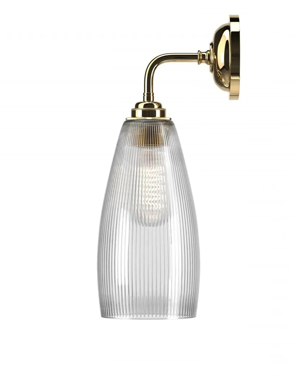 Medium Wall Light with Clear Glass - Nickel