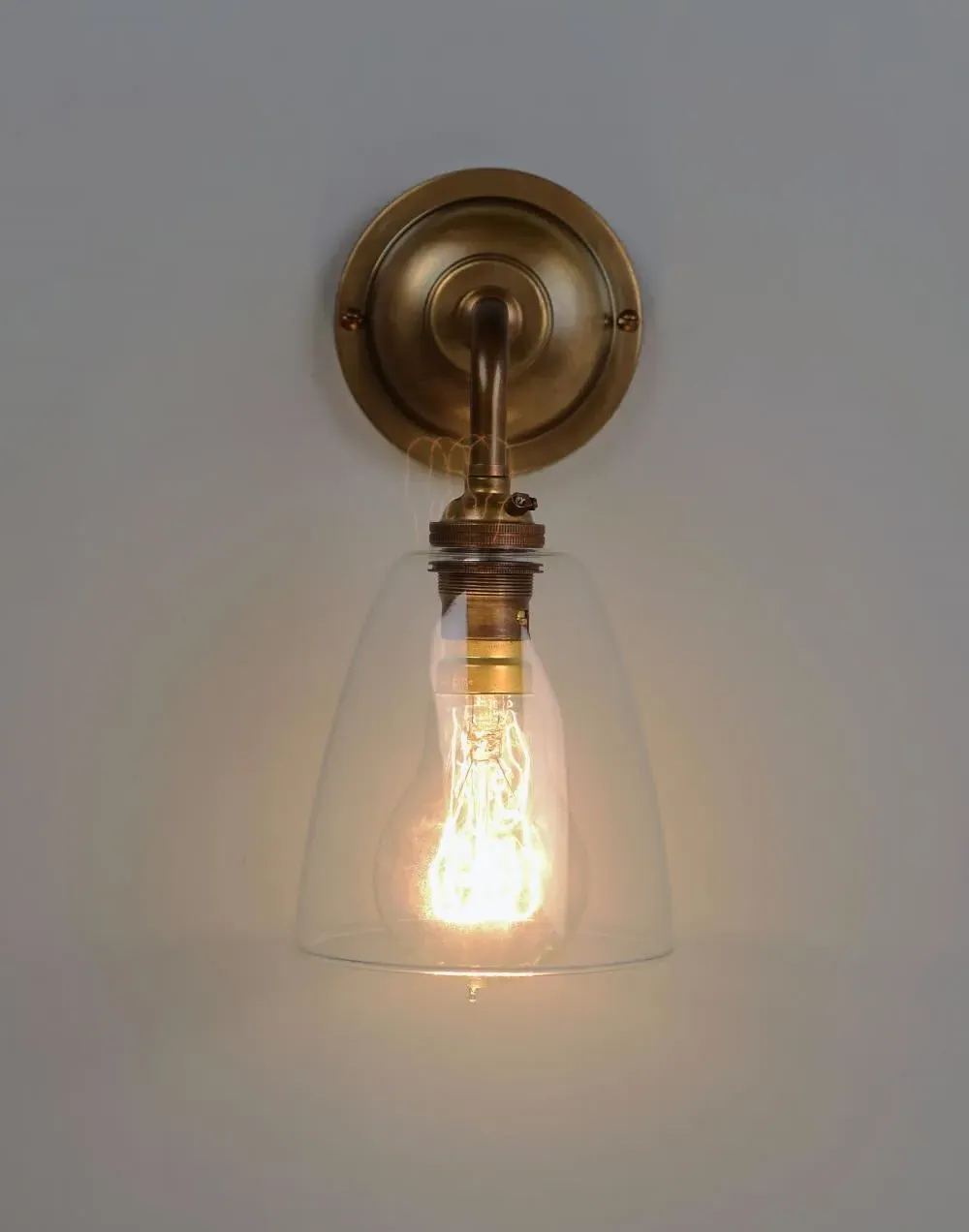 Pixley Wall Light - Polished Brass, Clear Glass