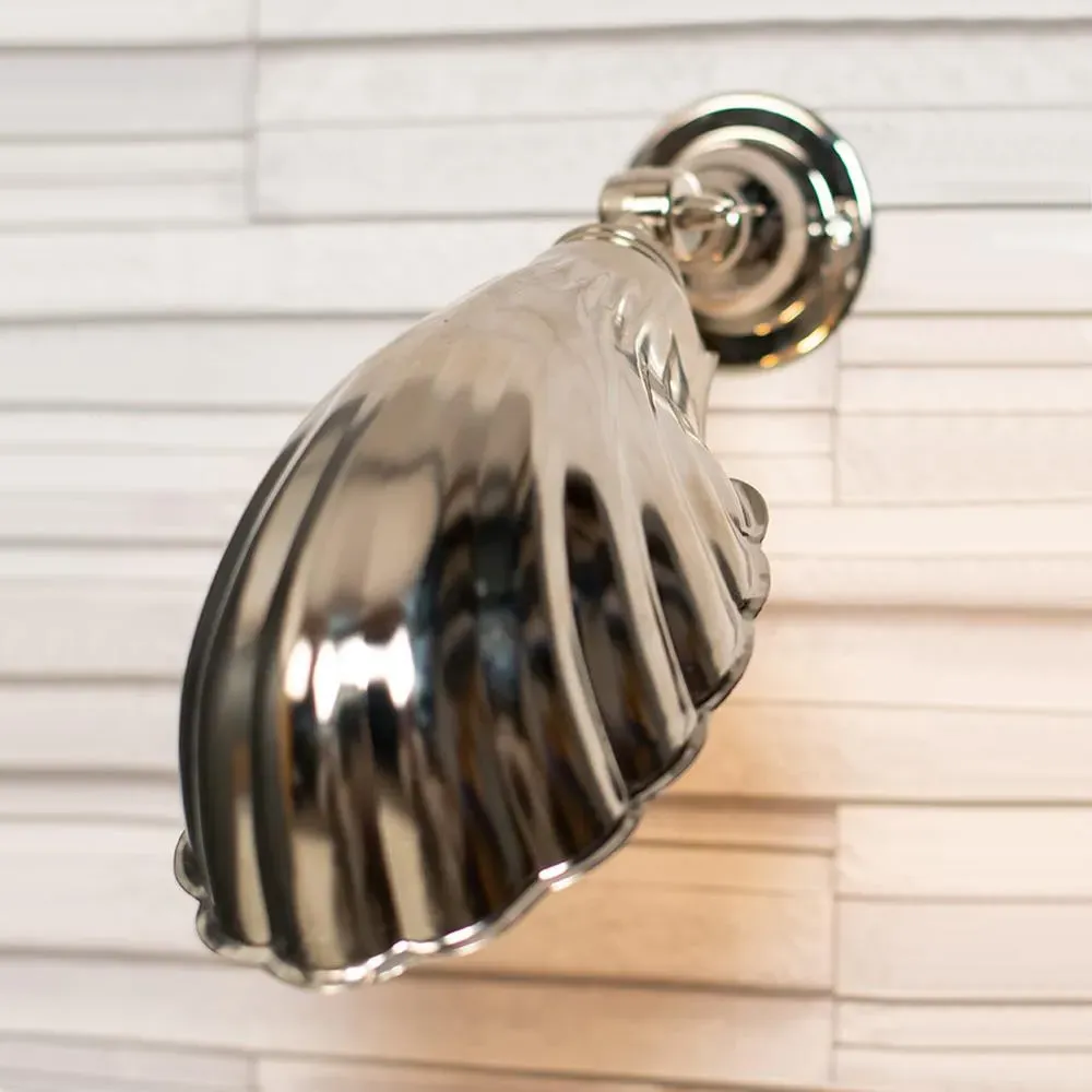 Shell Wall Light with Adjustable Spotlight - Brass image