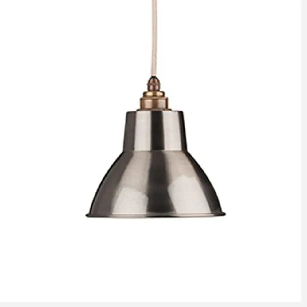 Small Industrial Pendant Light - Brass, Steel