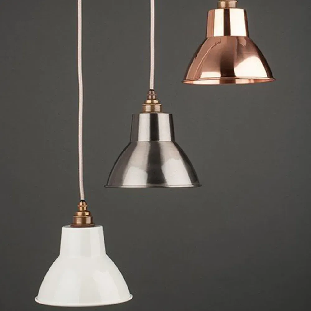 Small Industrial Pendant Light - Brass, Steel