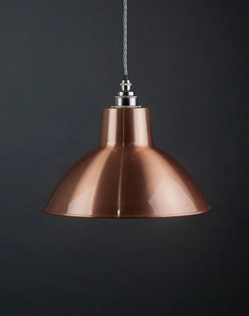 Small Industrial Pendant Light - Copper, Brass