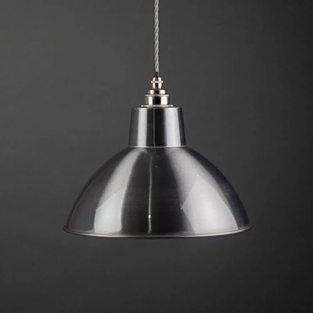 Small Industrial Pendant Light - Nickel, Steel