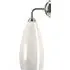 Upton Bathroom Wall Light - Nickel, White Glass