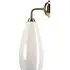 Upton Bathroom Wall Light - Polished Brass, White Glass