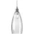 Upton Large Bathroom Pendant Light - Nickel, Skinny Ribbed Glass