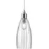 Upton Medium Bathroom Pendant Light - Nickel, Ribbed Glass