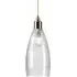 Upton Medium Bathroom Pendant Light - Polished Brass, Skinny Ribbed