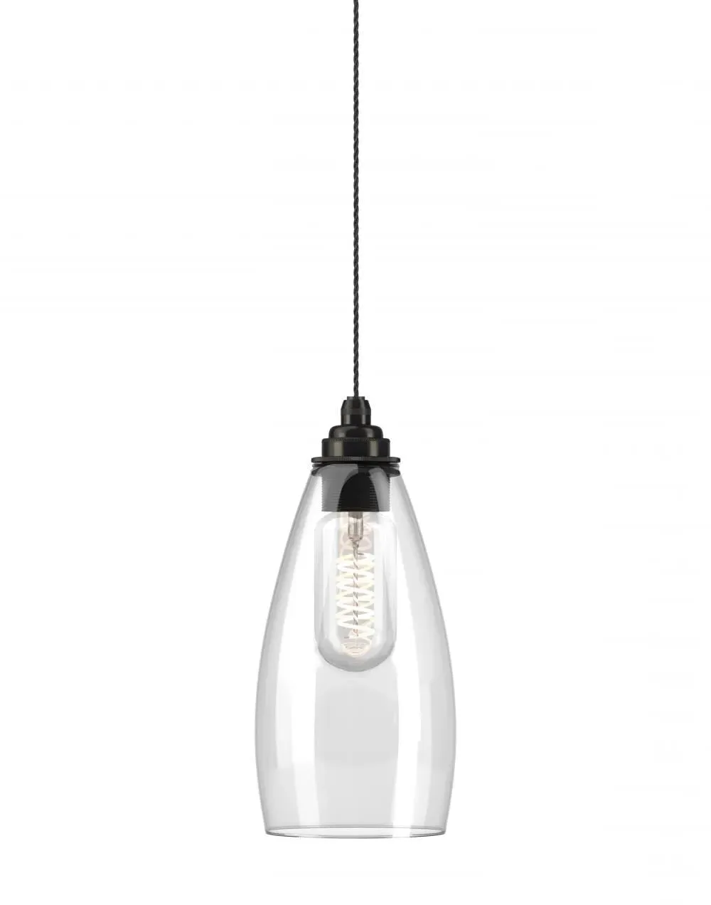 Upton Medium Pendant Light - Bronze, Clear Glass image