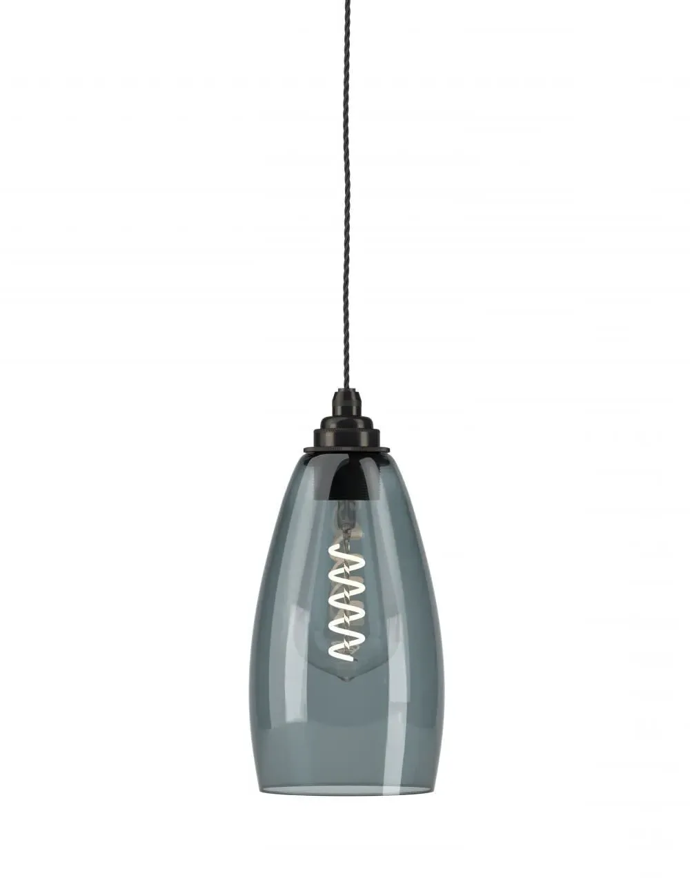 Upton Medium Pendant Light - Bronze, Smoked Glass