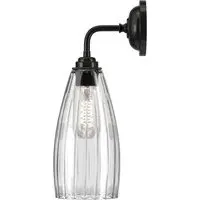 Upton Medium Wall Light - Bronze, Ribbed Glass