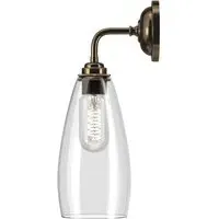 Upton Medium Wall Light - Bronze, White Glass