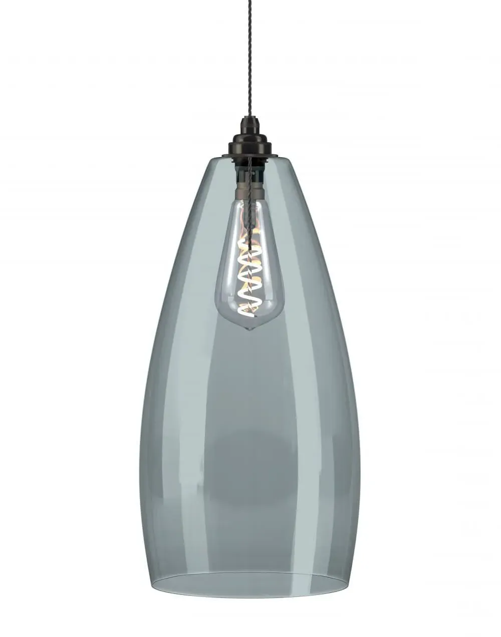 Upton XL Pendant Light - Bronze, Smoked Glass