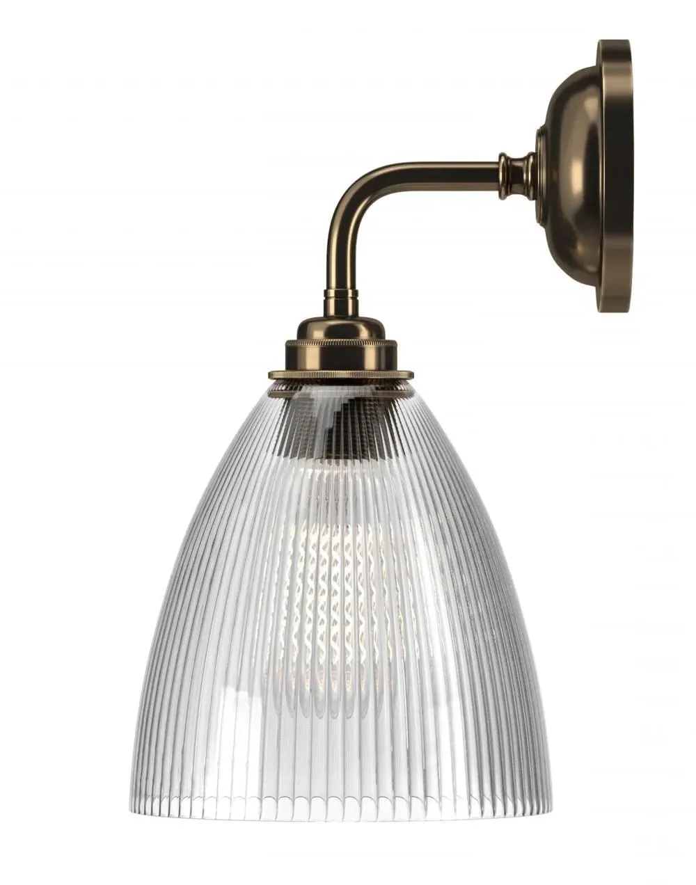 Wall Light with Clear Glass - Nickel