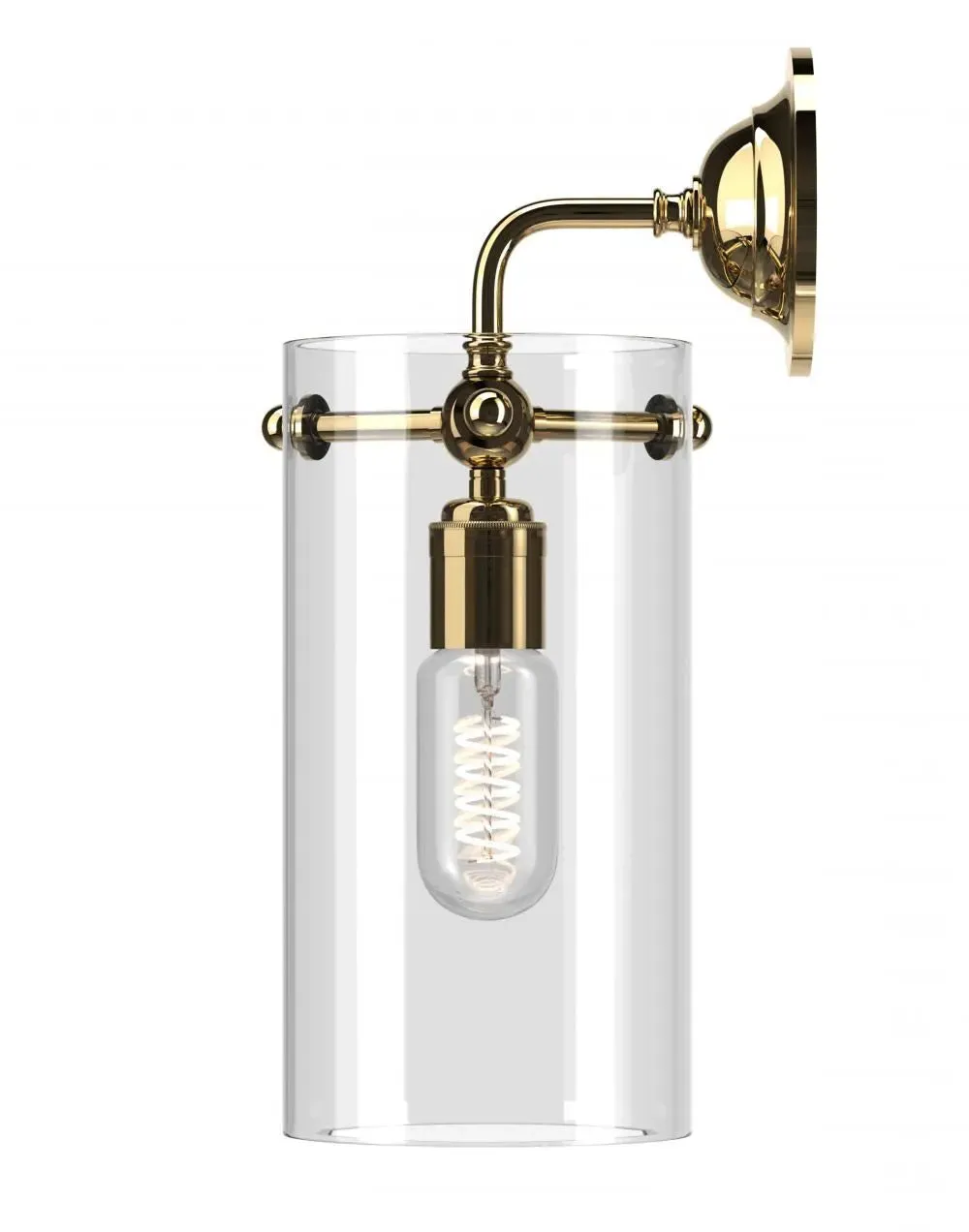 Wall Light with Directional Mount - Polished Brass