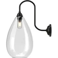 Wellington Swan Neck Bathroom Wall Light - Bronze, Glass