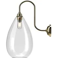 Wellington Swan Neck Bathroom Wall Light - Polished Brass, Glass