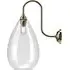 Wellington Swan Neck Bathroom Wall Light - Polished Brass, Glass