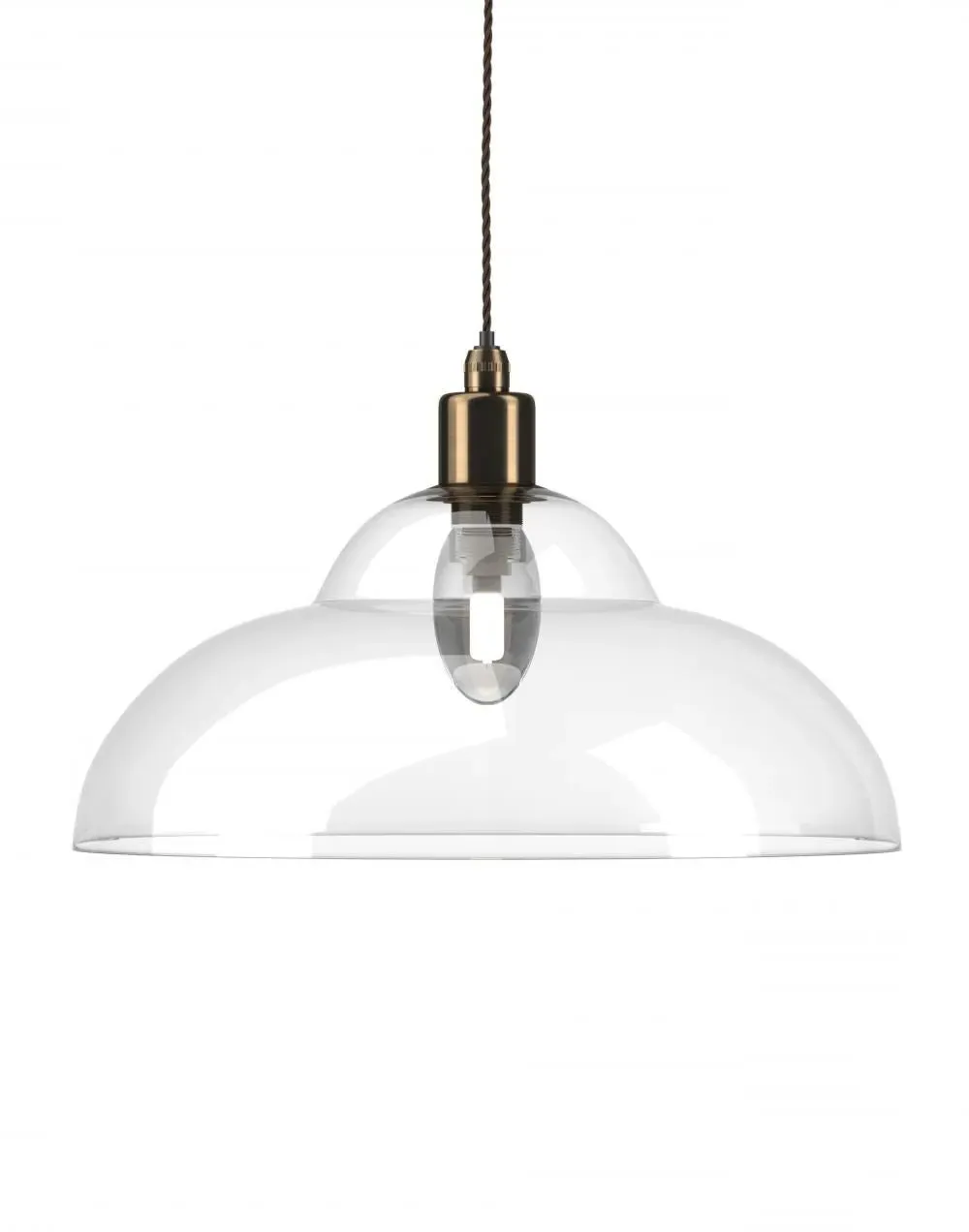 Wye Valley Bathroom Pendant Light - Antique Brass