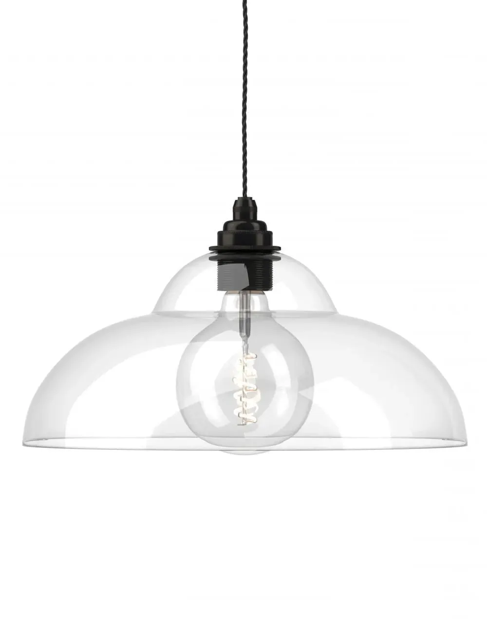Wye Valley Pendant Light - Antique Brass, Glass