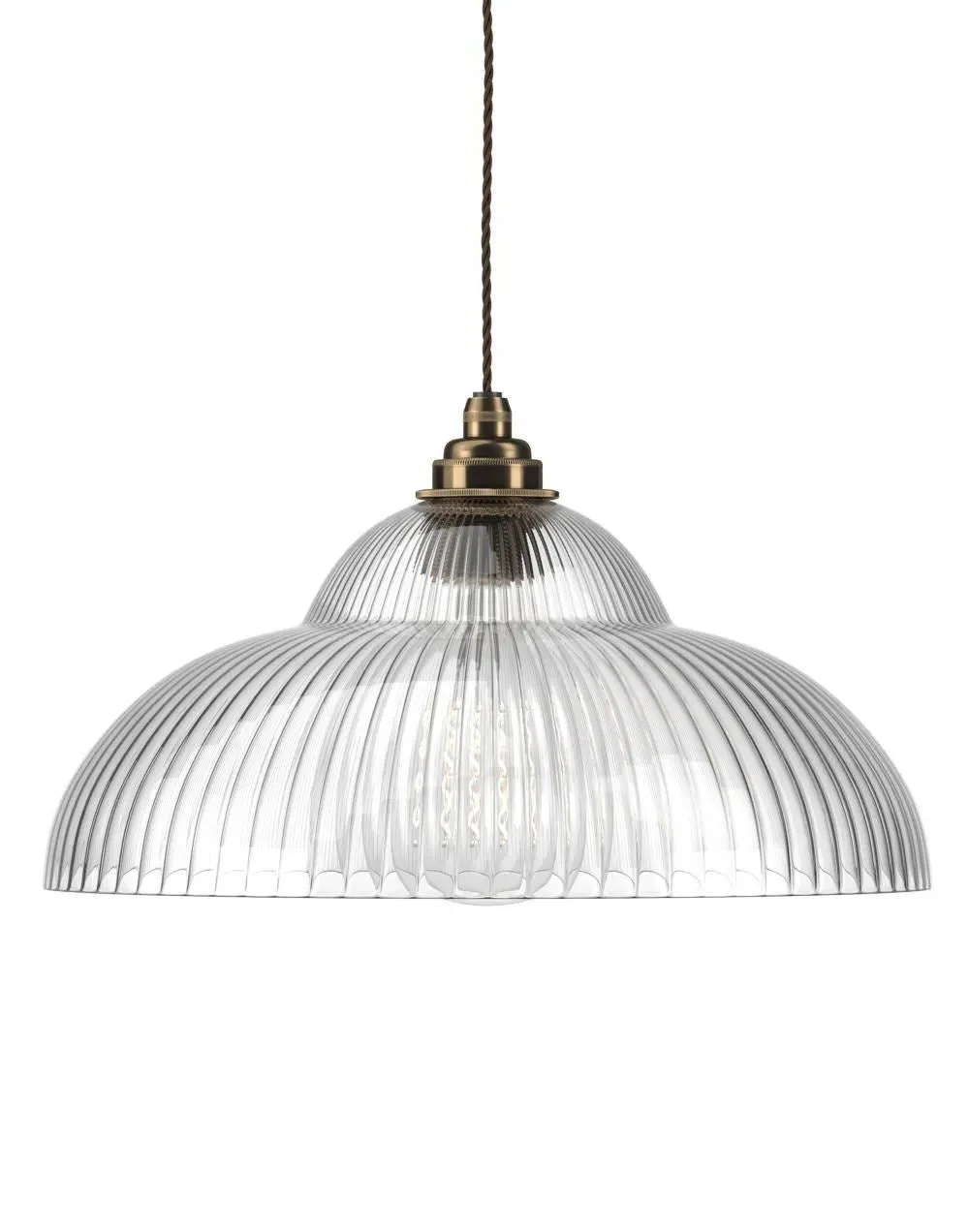 Wye Valley Pendant Light - Polished Brass, Glass