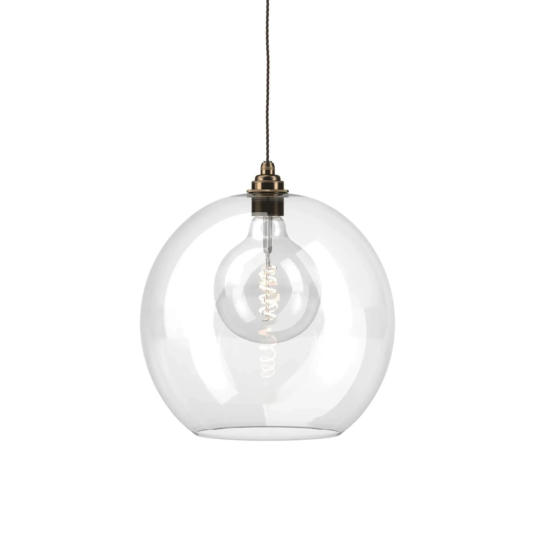 XL Pendant Light - Antique Brass, Glass