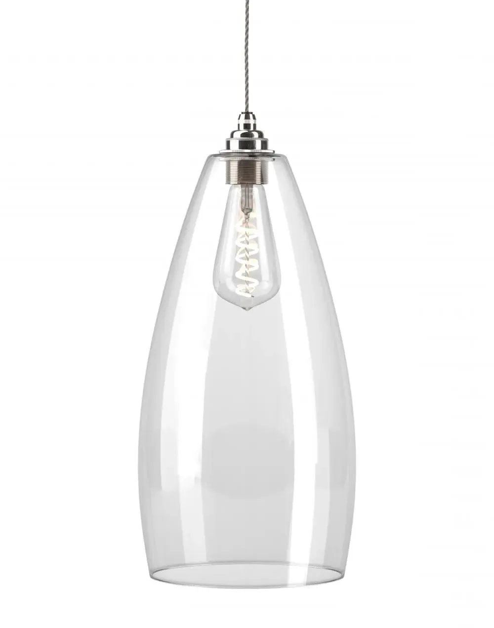 XL Pendant Light Clear Glass - Nickel