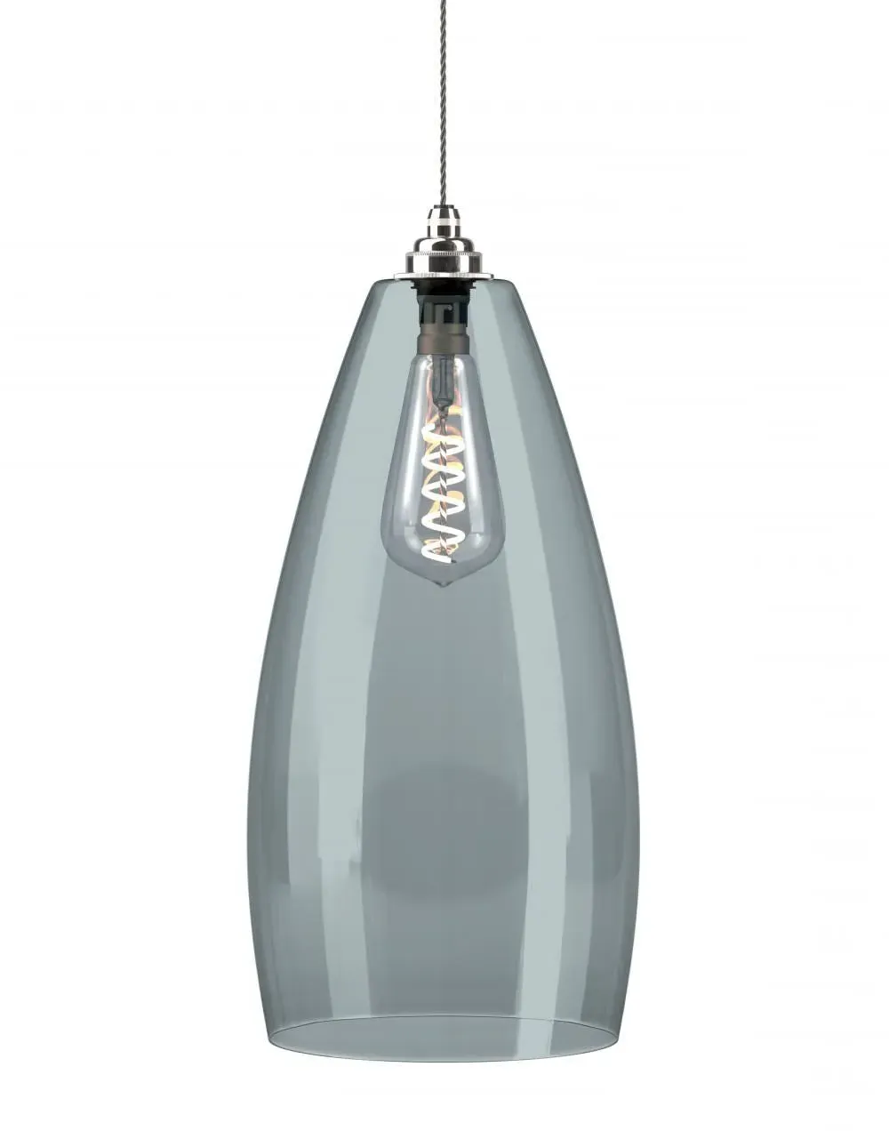XL Pendant Light Smoked Glass - Nickel