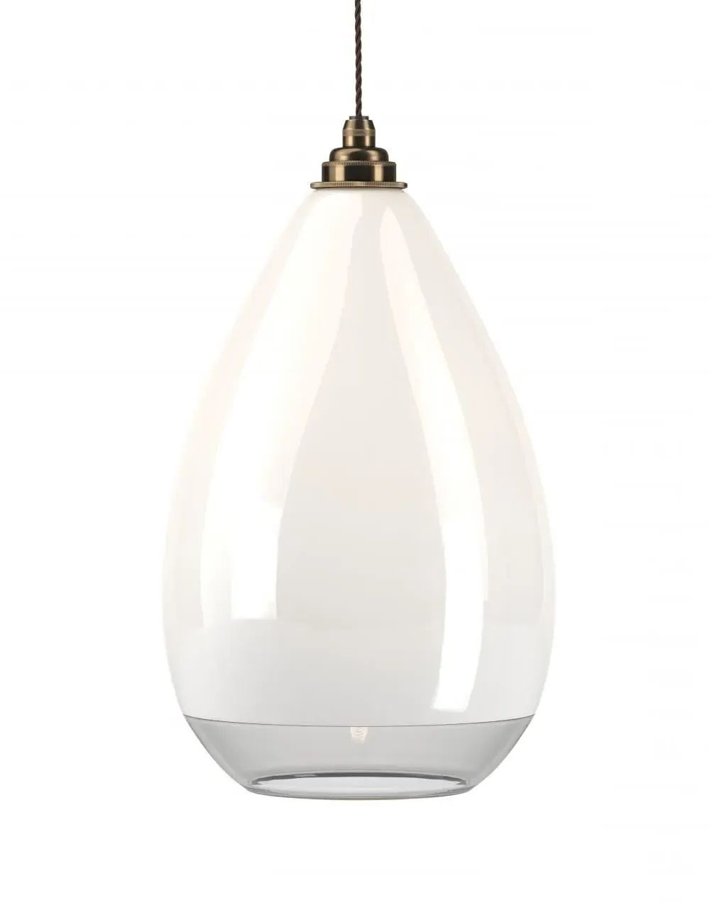XL Pendant Light Teardrop - Brass, Glass