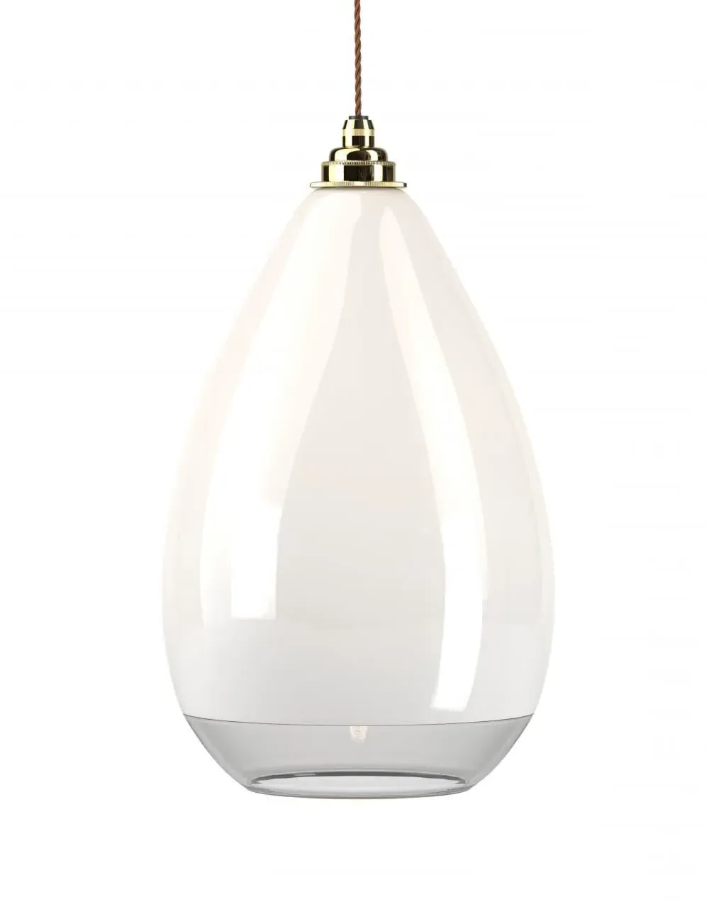 XL Pendant Light Teardrop - Polished Brass, Glass