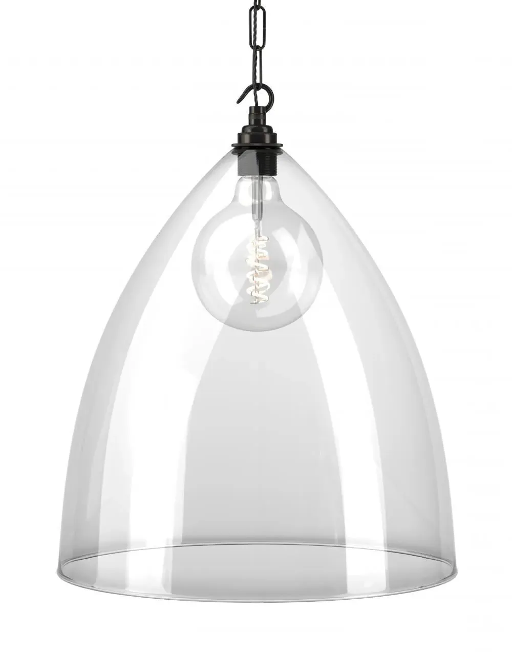 XL Pendant Light with Clear Glass - Bronze