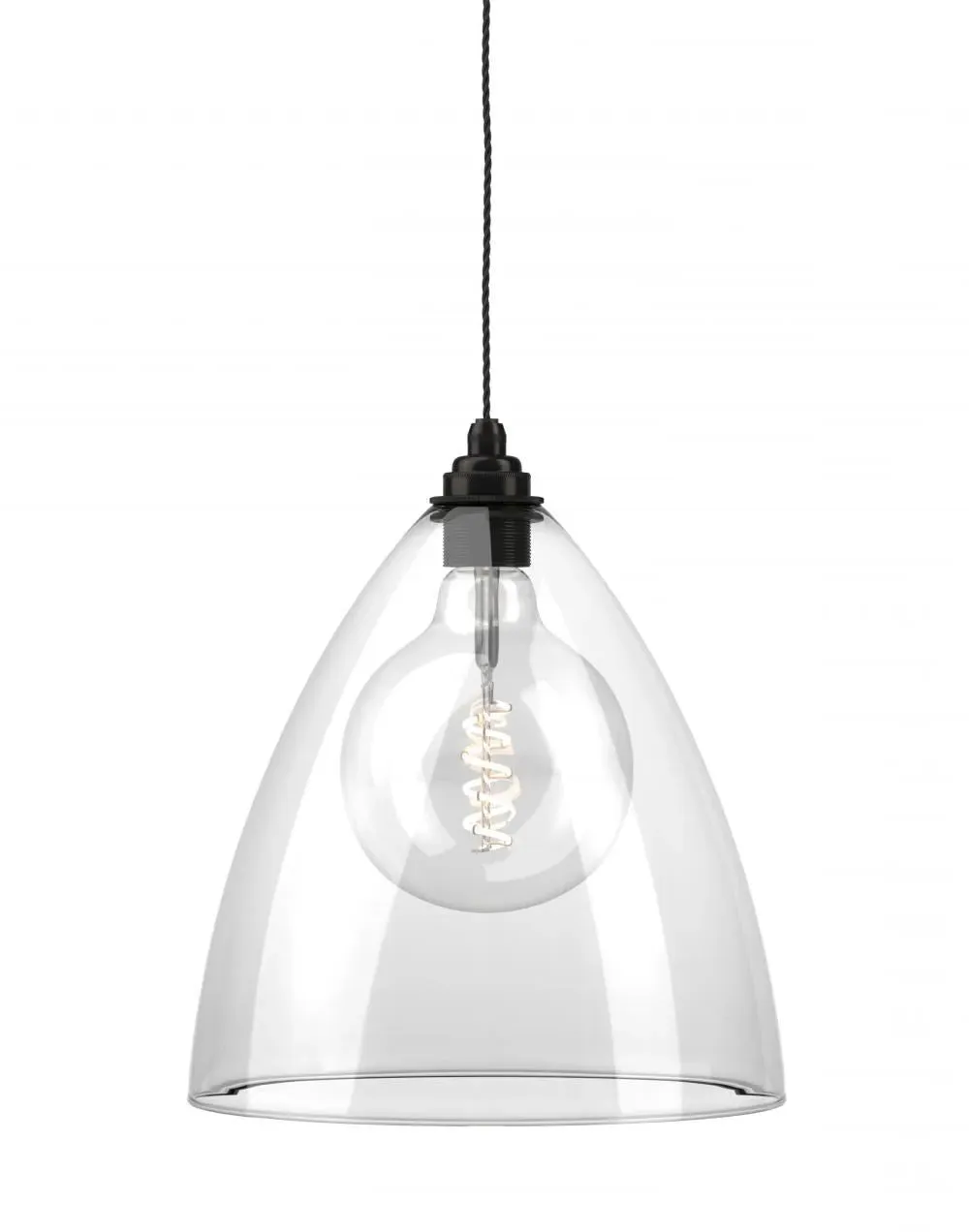 XL Pendant Light with Clear Glass - Bronze