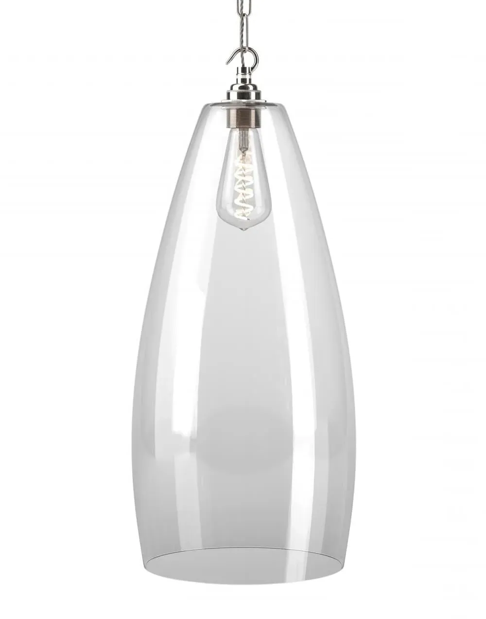 XXL Pendant Light Clear Glass - Nickel