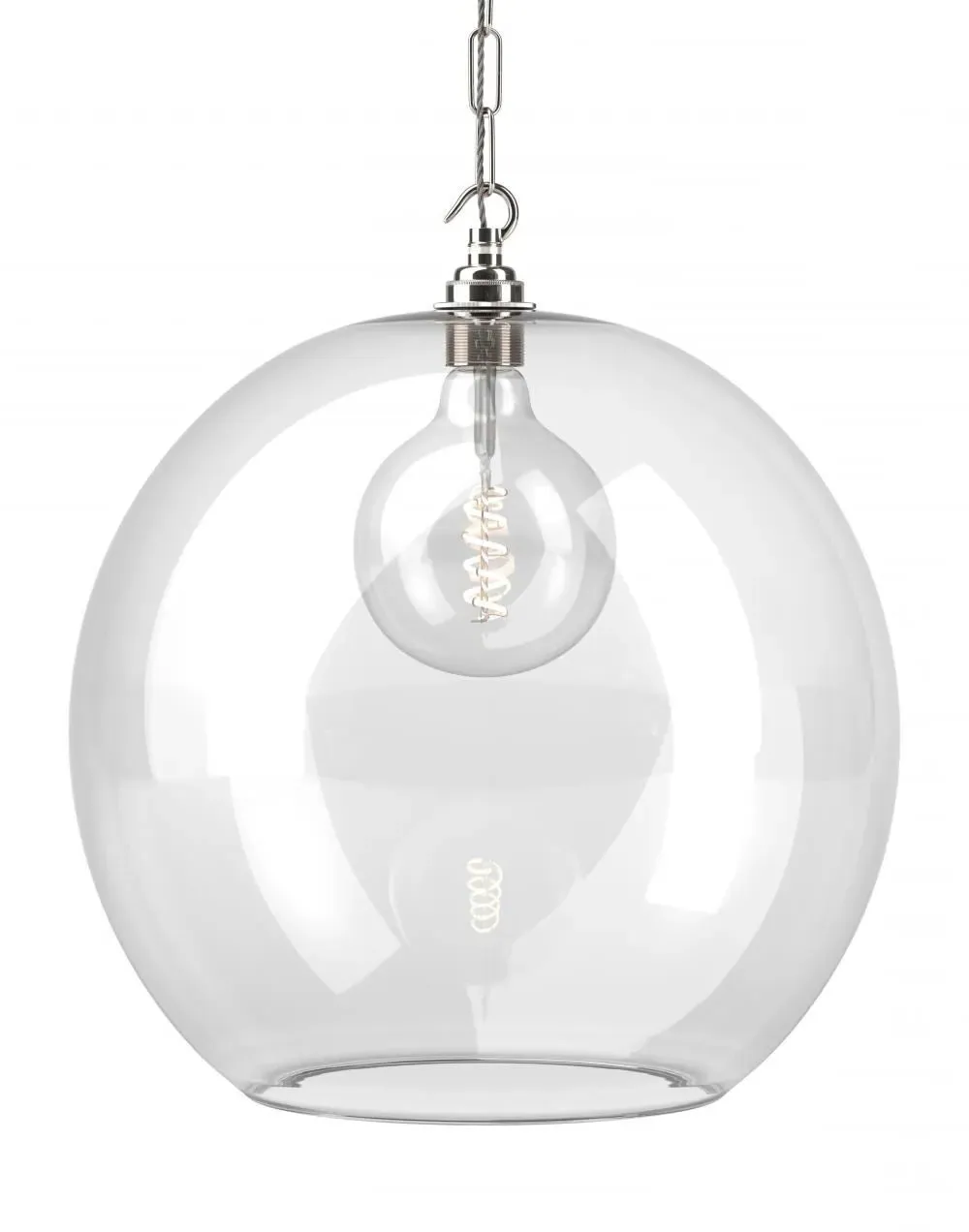 XXL Pendant Light - Clear, Nickel