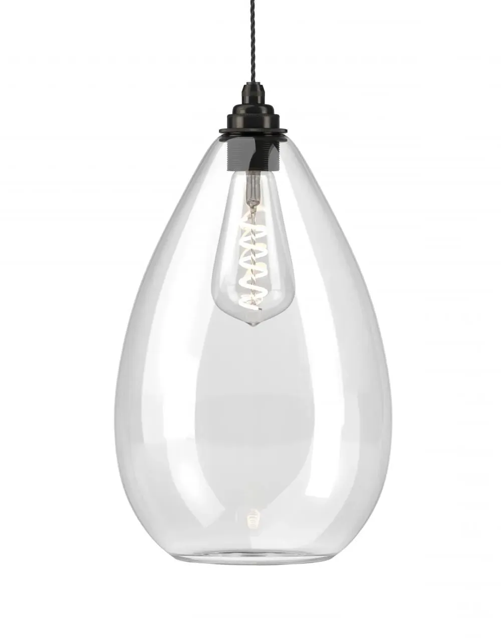 XXL Pendant Light Teardrop - Bronze, Glass