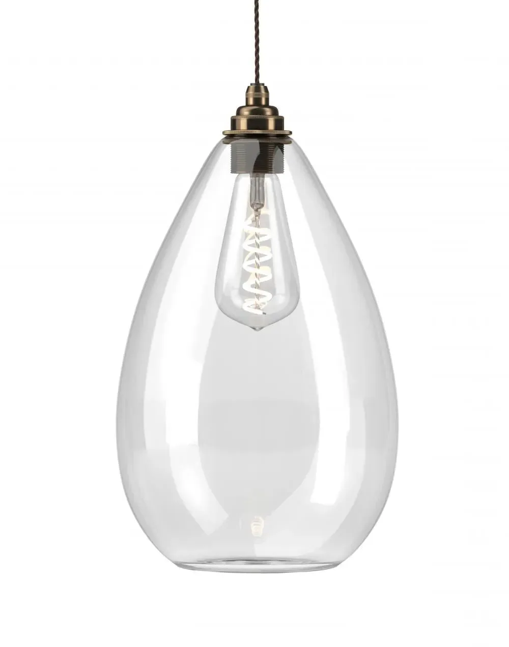 XXL Pendant Light Teardrop - Nickel, Glass