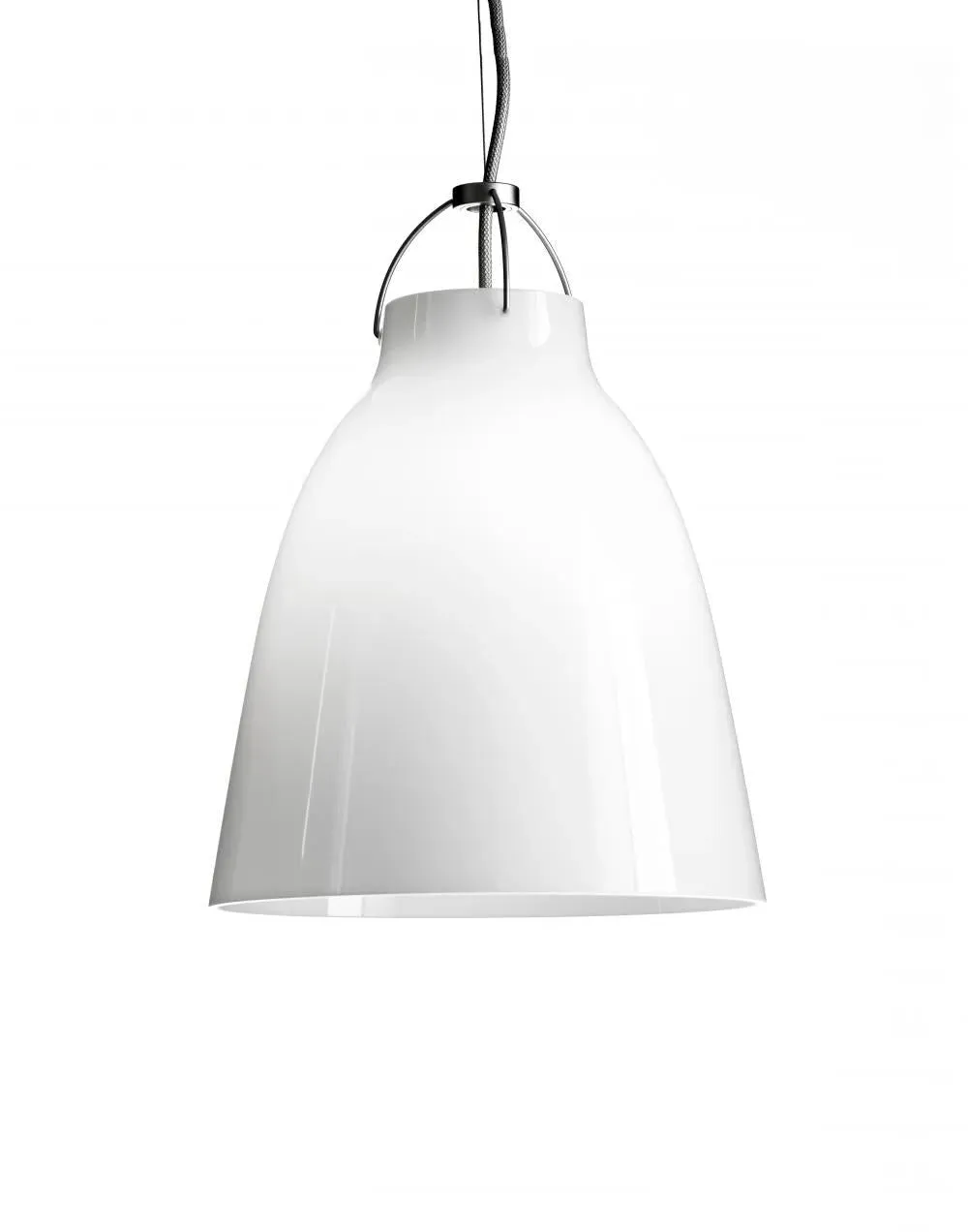 17cm Pendant Light - White, Opal Glass