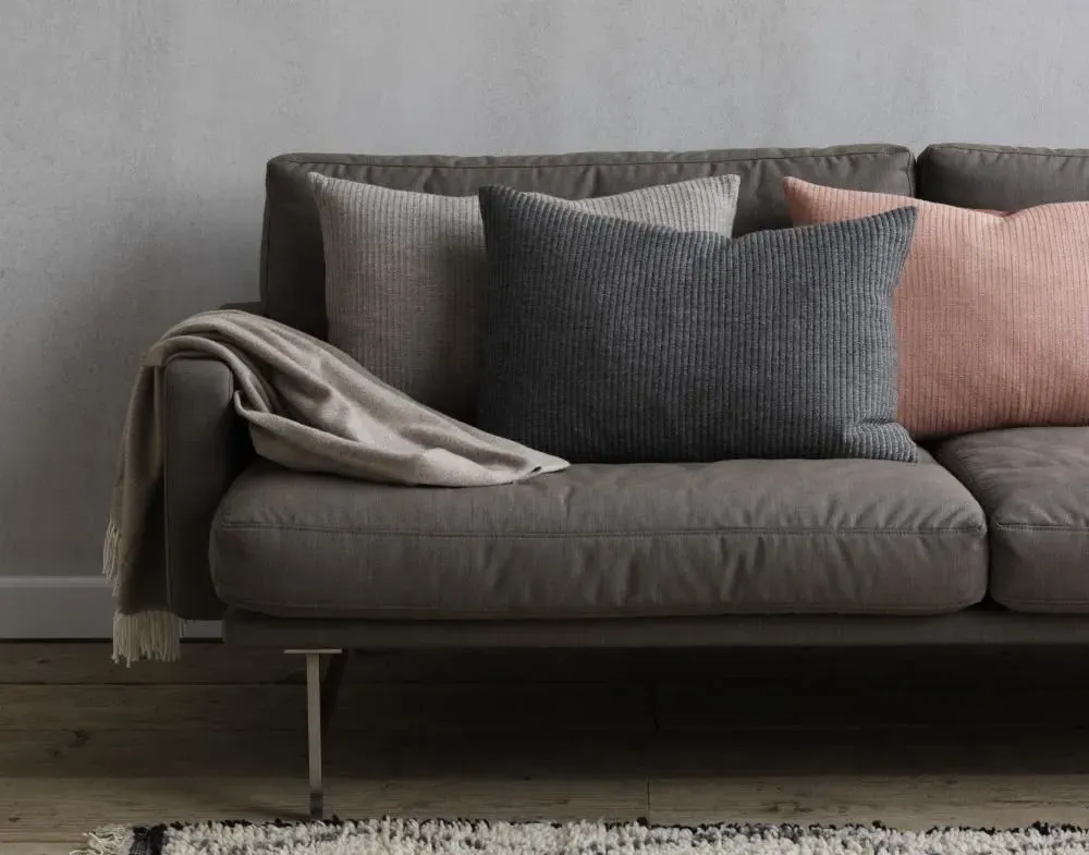2-Seater Sofa with Steel Frame - Warm Graphite
