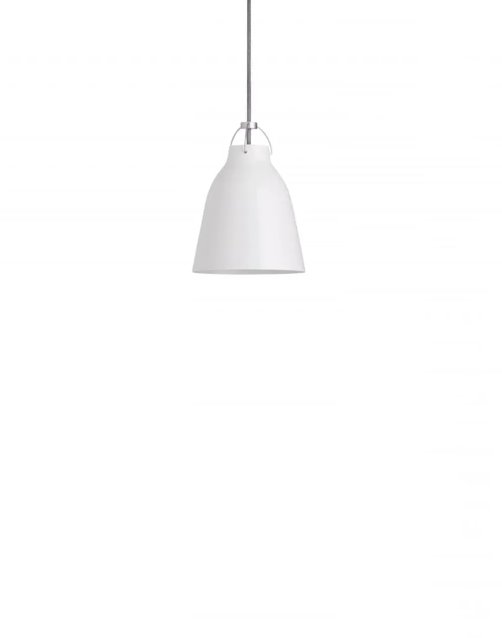 26cm Pendant Light with Gloss Shade - Black, Metal