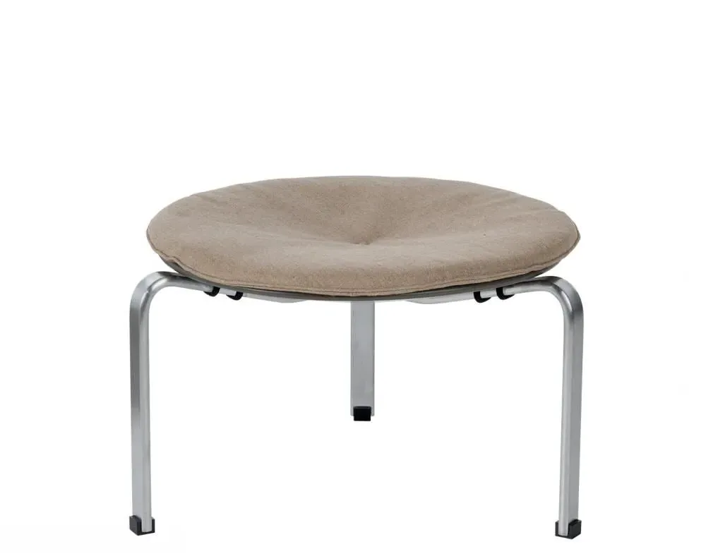 3-Leg Stool with Cushion - Black, Leather