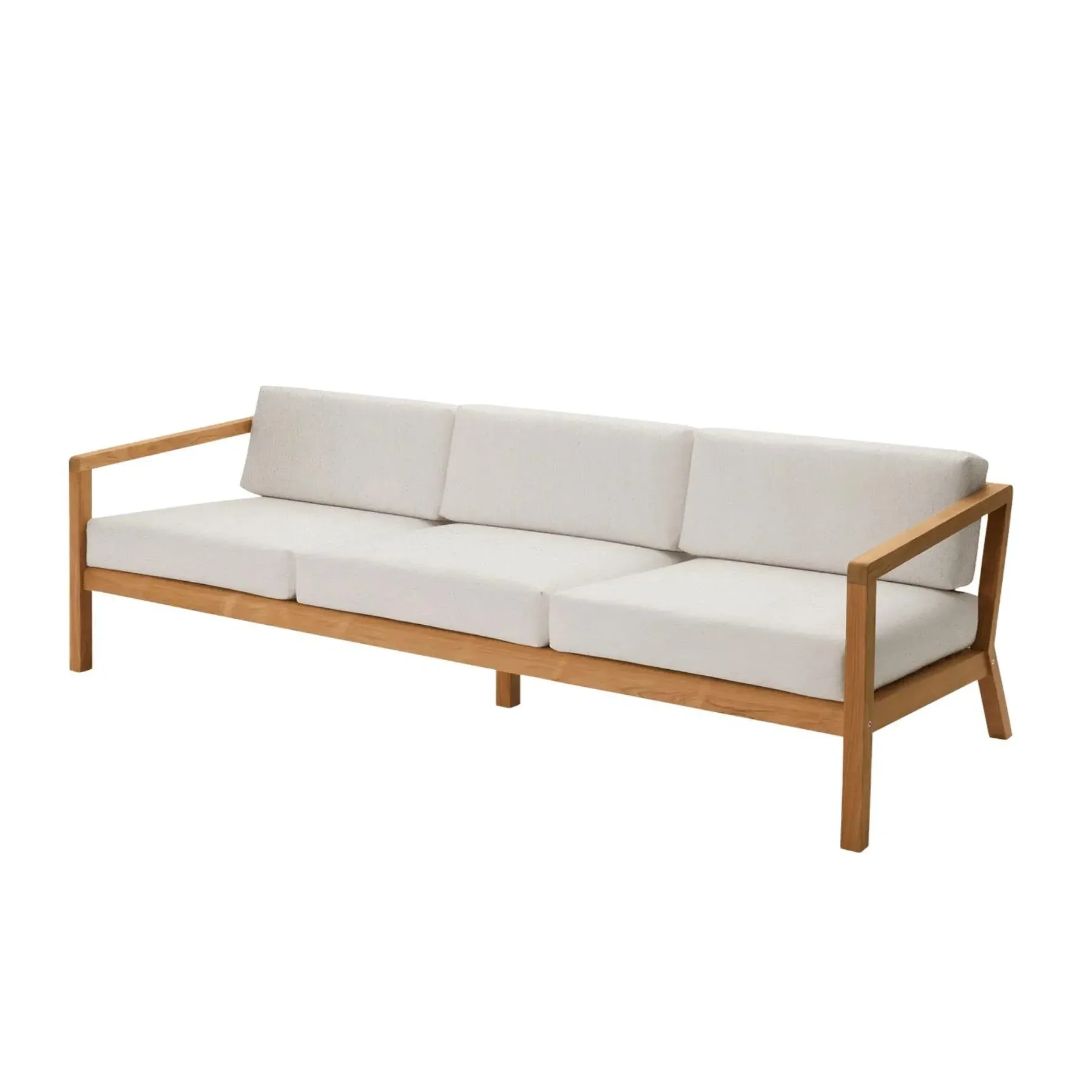 3-Seater Outdoor Sofa - Papyrus, Teak
