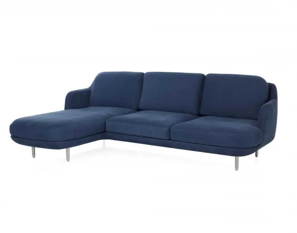 3-Seater Sofa with Left Chaise - Indigo, Fabric image