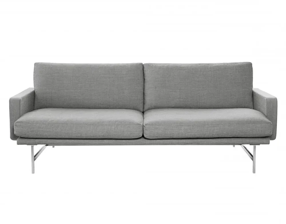3-Seater Sofa with Steel Frame - Black