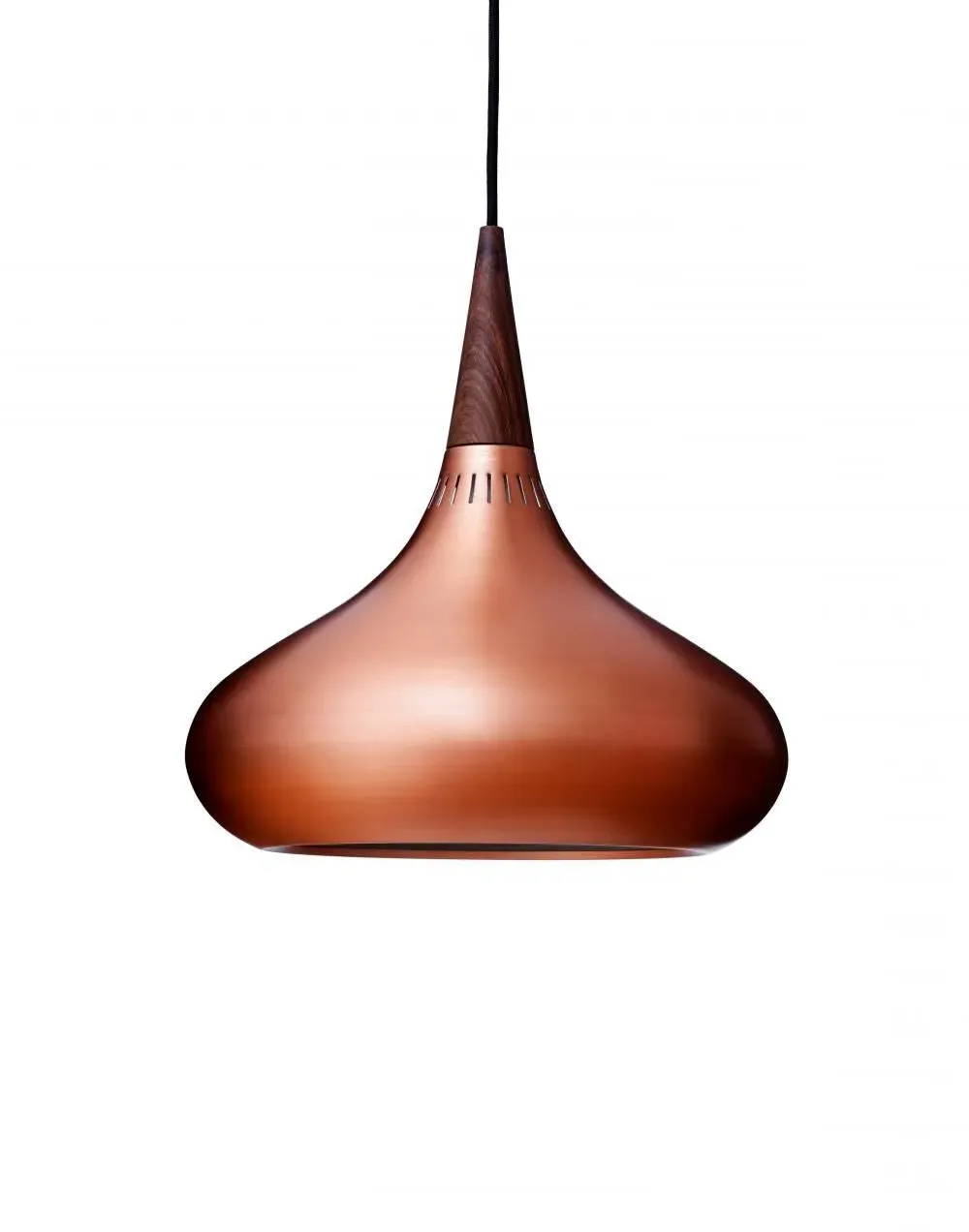 34cm Pendant Light - Copper, Metal & Rosewood