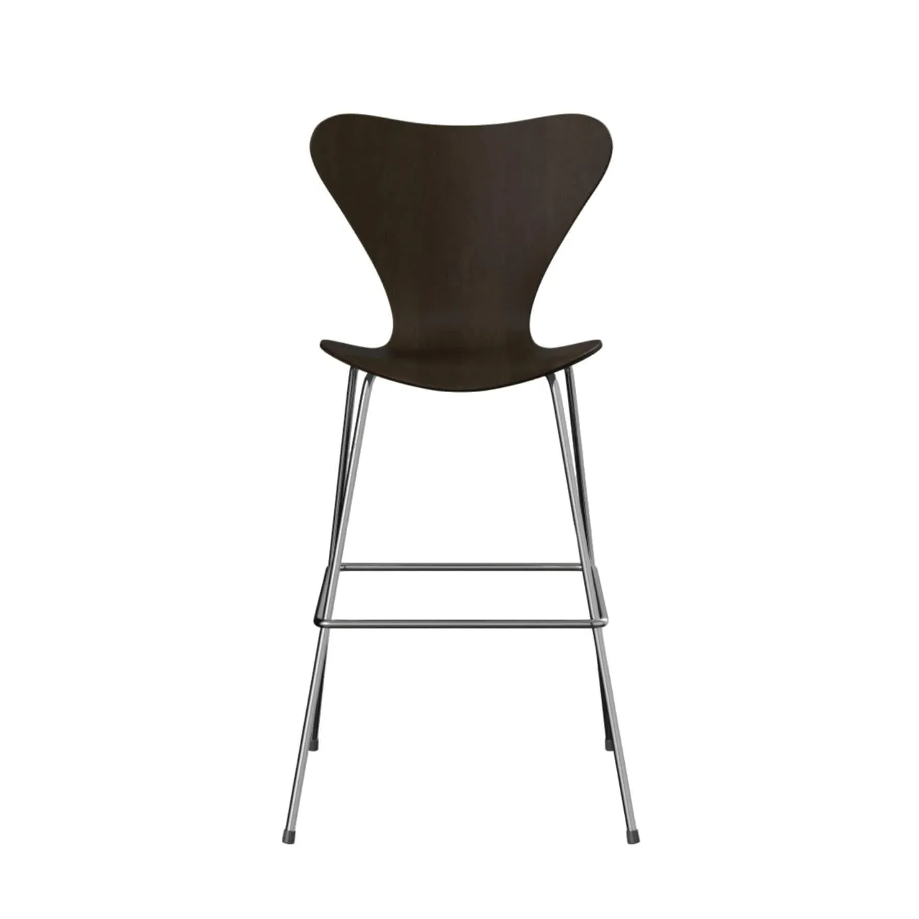 Bar Stool with Footrest - Oak, Veneer